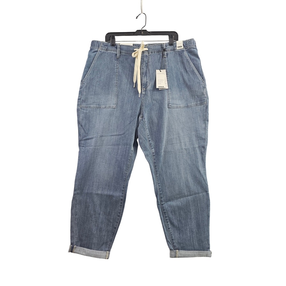 Judy Blue Jogger Jeans Womens 22W Blue Denim High Waist Drawstring JB88496 MD NW